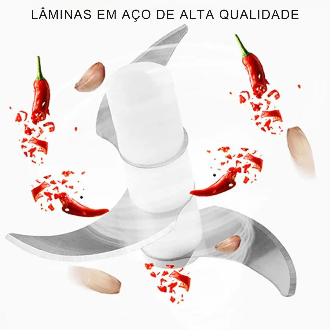 Mini Batedeira e Processador 3 em 1 Portátil