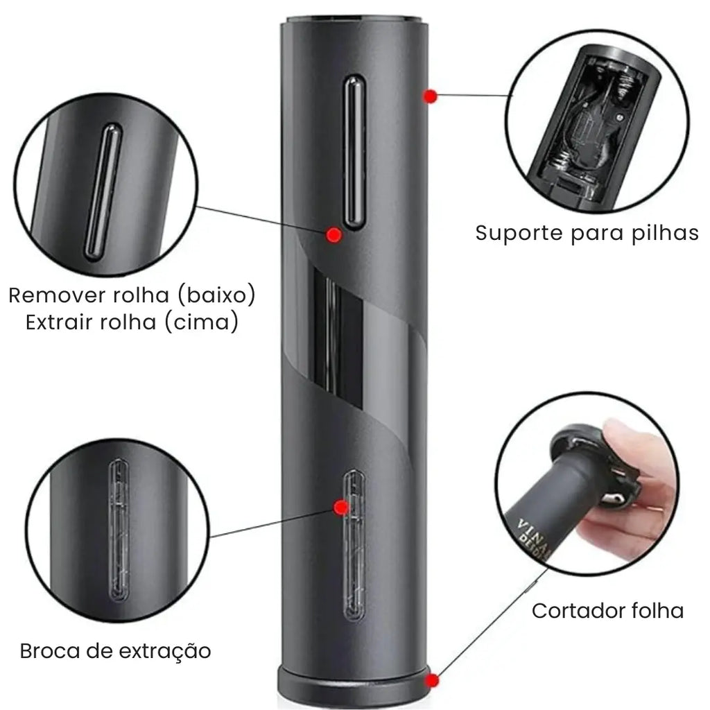 Abridor de Vinho Automático