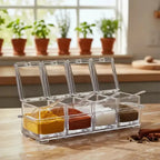 Porta Temperos e Condimentos Acrílico 4 Potes Organizadores
