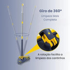 Mop de Limpeza Triangular 360° + Refil Grátis
