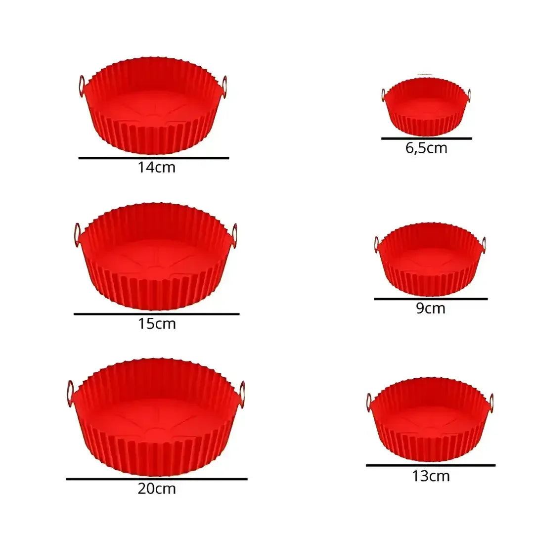 Kit 6 Formas Airfryer Silicone Antiaderente