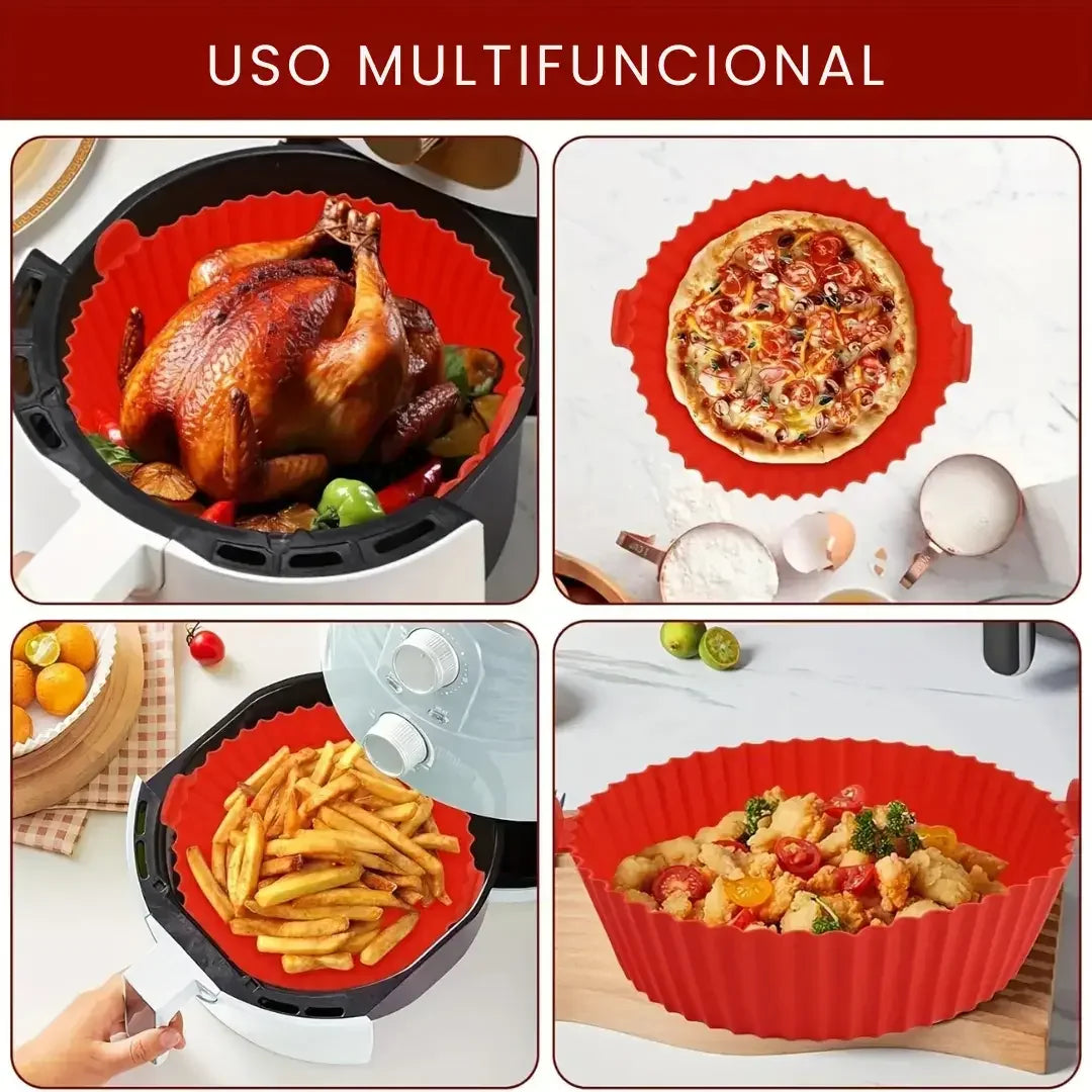 Kit 6 Formas Airfryer Silicone Antiaderente