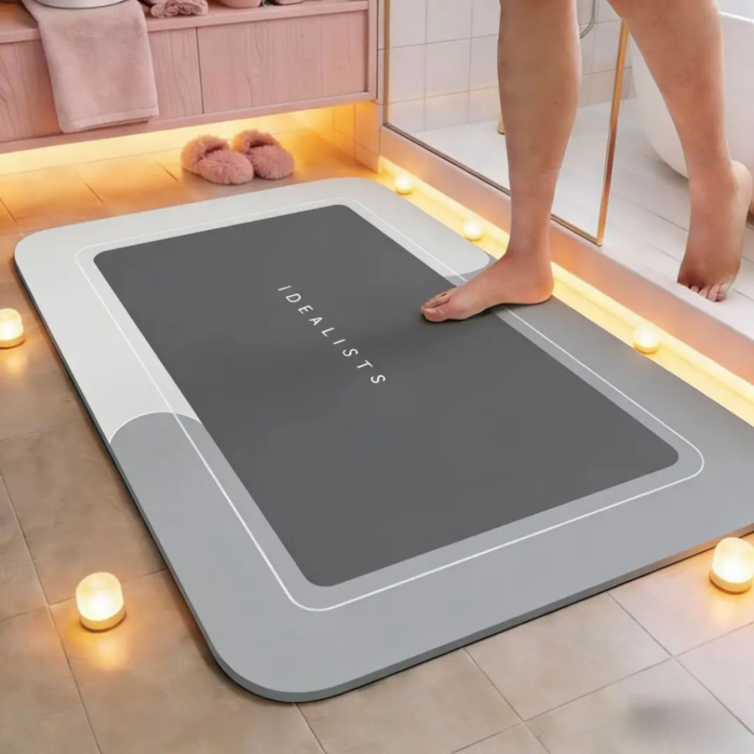 Tapete Mágico Absorvente Antiderrapante para Banheiro