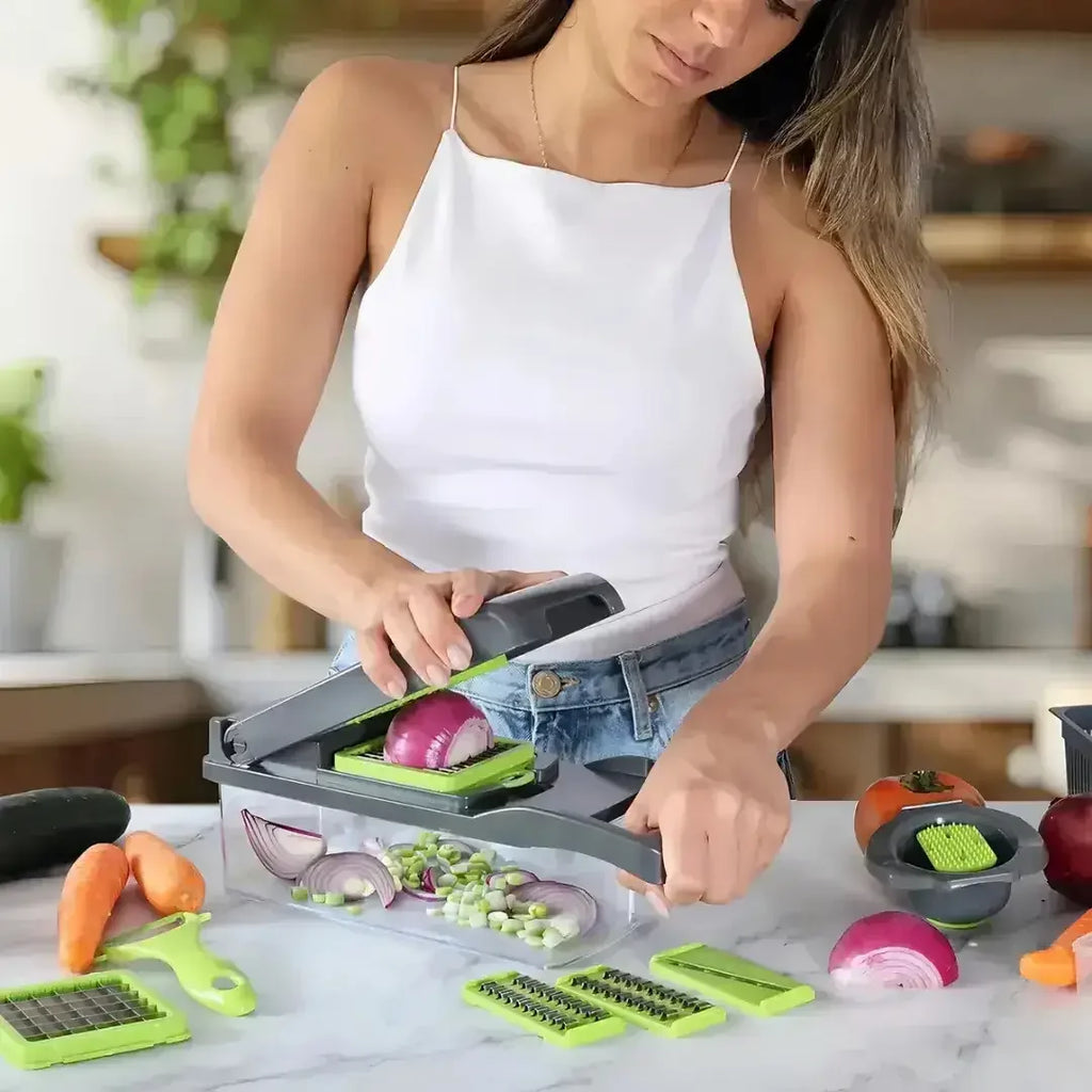 Cortador e Fatiador de Legumes Multifuncional 16 em 1