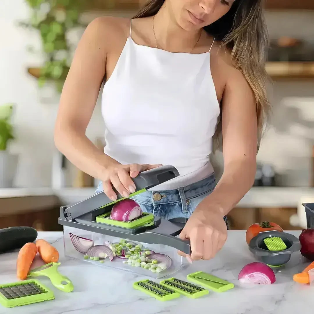 Cortador e Fatiador de Legumes Multifuncional 16 em 1