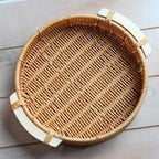 Bandeja de Servir em Vime Redonda