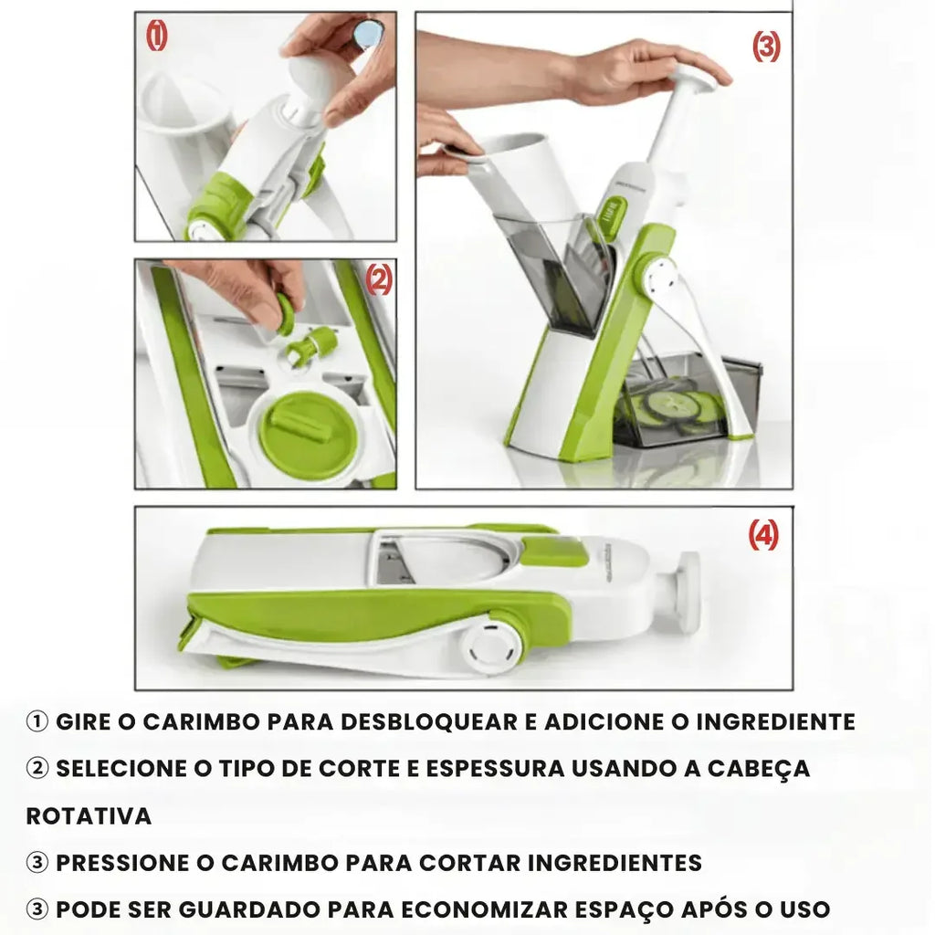 Cortador Mandoline Multifuncional 5 Funções