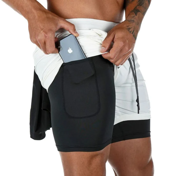 Bermuda Masculina Dry Fit Para Treino 2 em 1 | Short Profissional