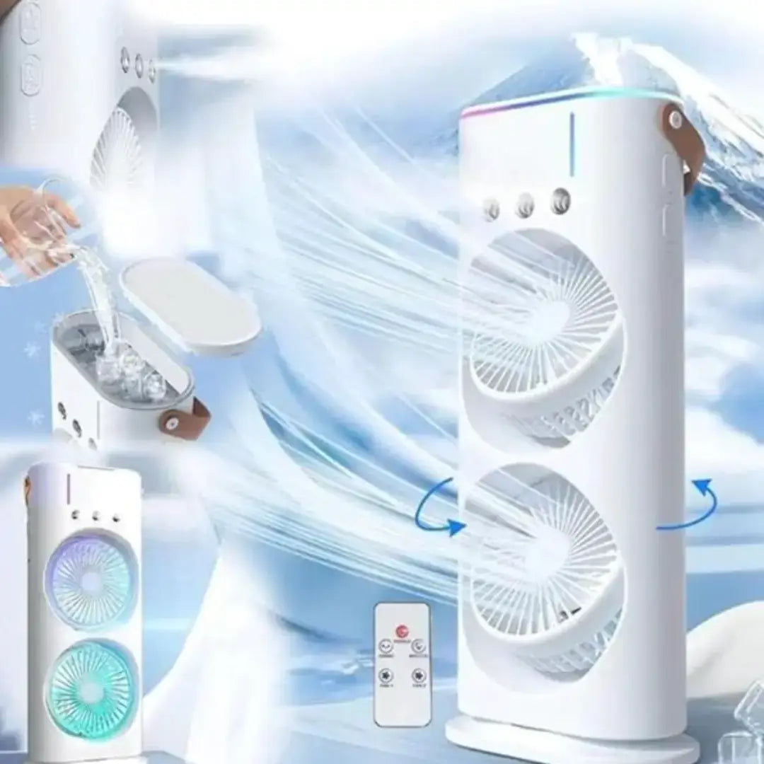 Mini Climatizador de Ar Portátil 3 em 1 USB Silencioso