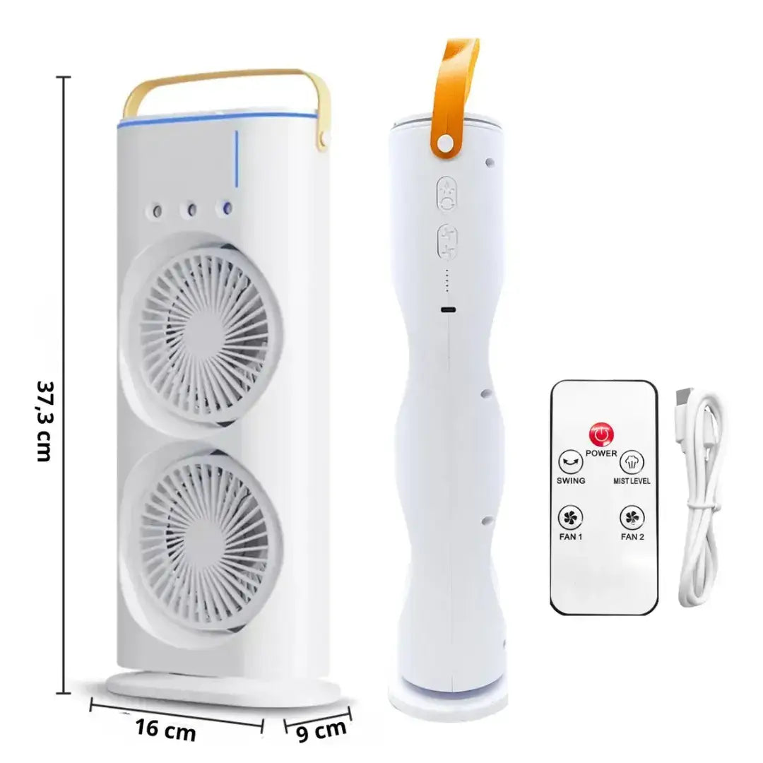 Mini Climatizador de Ar Portátil 3 em 1 USB Silencioso
