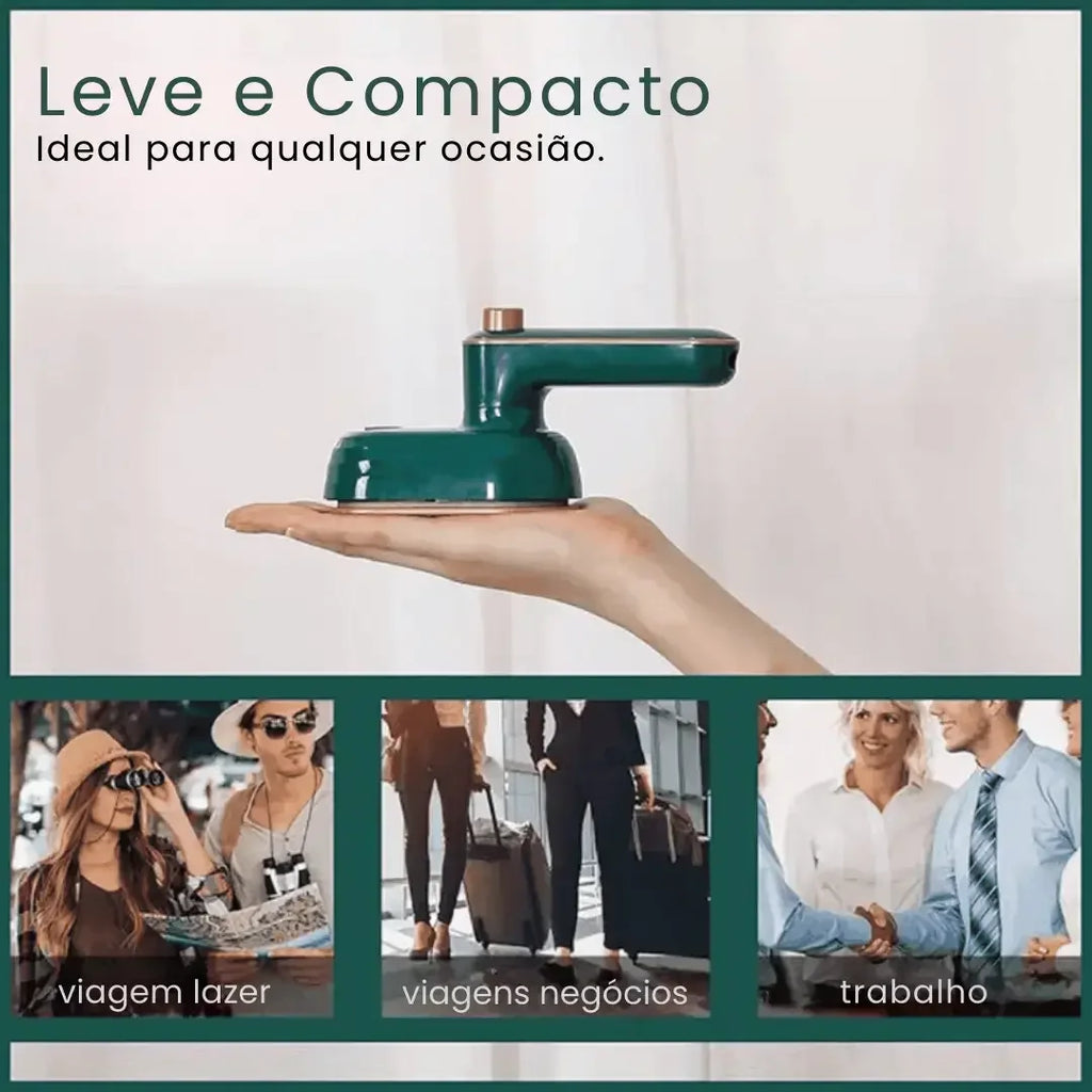 Mini Ferro de Passar Roupas a Vapor