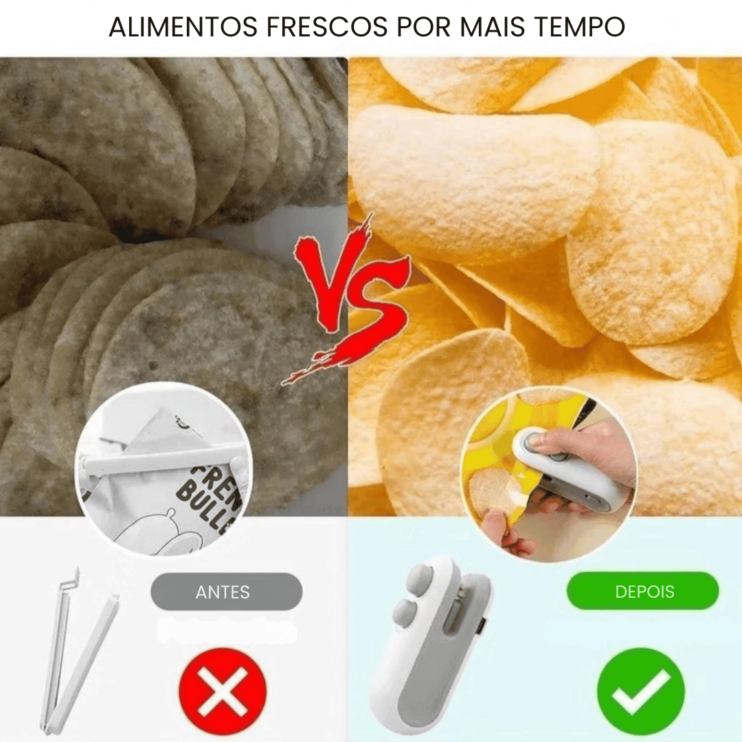 Mini Seladora de Embalagens Portátil USB