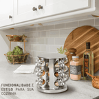 Porta Temperos e Condimentos Giratório 12 Peças