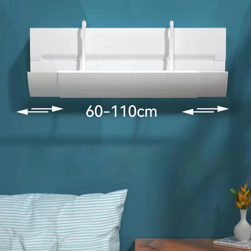 Defletor de Ar Condicionado Retrátil Ajustável -  Bloqueio de Vento Direto e Purificador de Ar Frio