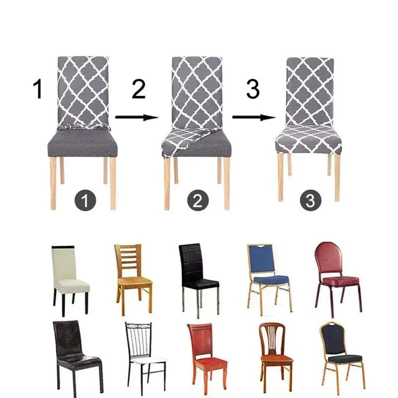 Capa de Cadeira Impermeável Aveludada - Kit de 2 a 6 cadeiras