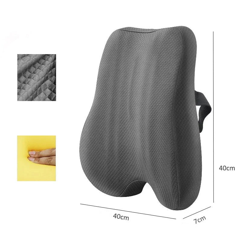 Almofada Ortopédica para Assento com Memória de Espuma - Conjunto Assento e Suporte para Cintura